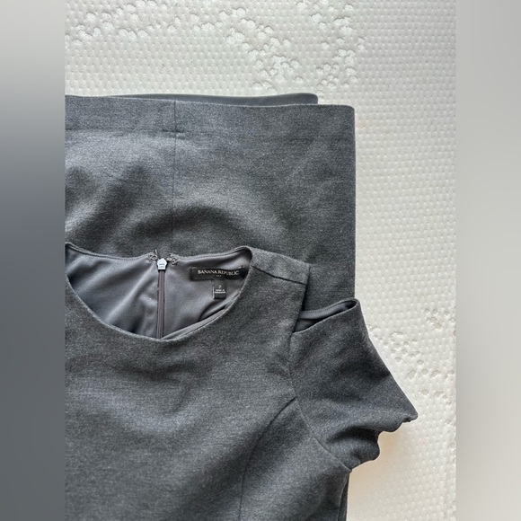 Banana Republic grey bodycon dress size 2 - Picture 9 of 12
